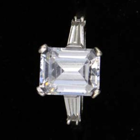 14K Cubic Zirconia CZ Ring 3.65 CTS- G/SI - Picture 3 of 10
